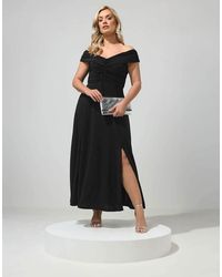 Yours Clothing - Gathered Front Maxi Dress - Lyst