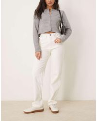 Vila - Kelly High Waisted Wide Leg Jean - Lyst