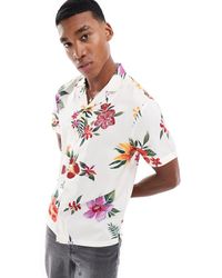 Another Influence - Overhemd Met Korte Mouwen, Reverskraag En Print - Lyst