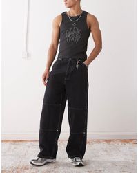 Collusion - Pantalon style charpentier à surpiqûres contrastantes - Lyst