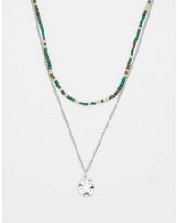 Pull&Bear - Confezione Da 2 Collane Con Perline - Lyst