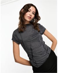 ASOS - Cap Sleeve Crinkle Baby T-shirt - Lyst