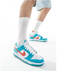 Nike - Dunk - sneakers rétro basse bianche e blu - Lyst