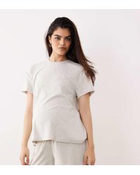 ASOS - Asos Design Maternity Mix & Match Oversized Pyjama Tee With Side Split - Lyst