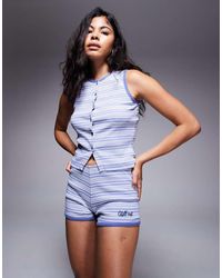 River Island - Ribbed Top And Short Set - Lyst