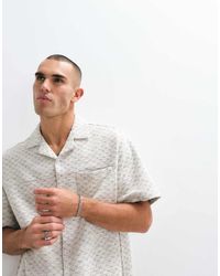ASOS - Oversized Textured Camp Collar Shirt - Lyst