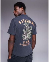 River Island - Japanese Back Print T-shirt Co-ord - Lyst