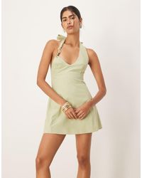 SNDY'S Allegra Linen Mini Dress in Brown | Lyst UK SNDY'S Allegra Linen Mini Dress in Brown | Lyst UK