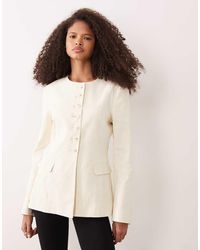 ARKET - Linen Look Collarless Blazer - Lyst