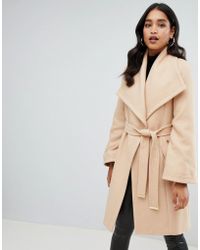 lipsy black wrap coat
