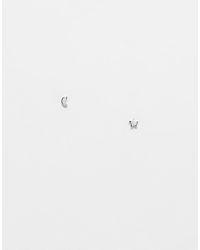 Kingsley Ryan - – ohrstecker aus sterling mit halbmond- und sterne-design - Lyst
