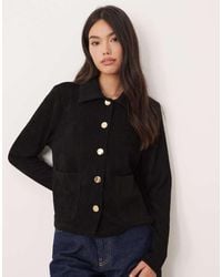 Vila - Knitted Polo With Button Details - Lyst