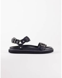 ASOS - Three Strap Sandals With Metal Hardware - Lyst
