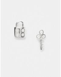 Kingsley Ryan - – ohrstecker aus sterling mit schloss- und schlüssel-design - Lyst
