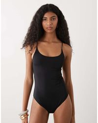 Weekday - Crossover Low Back Swimsuit - Lyst