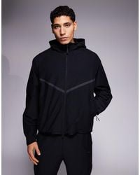 Nike - Chaqueta De Chándal Negra Con Capucha Y Cremallera Tech Shori De - Lyst