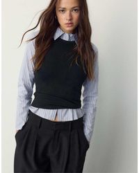 Stradivarius - Basic Fitted Top - Lyst