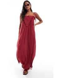 Miss Selfridge - Lace Detail Maxi Slip Dress - Lyst