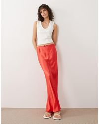 Miss Selfridge - Satin Bias Maxi Skirt - Lyst