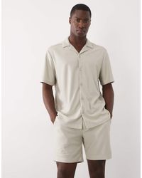 Only & Sons - Plisse Revere Collar Shirt Co-ord - Lyst