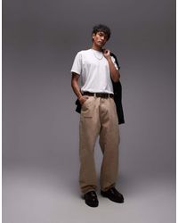 Carhartt - Pantalones Con Estampado Gráfico En La Parte Delantera Og Single Knee De -Neutro - Lyst