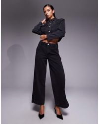 Liquor N Poker - Mid Rise Straight Jean With Diamante Seam Detail Co-Ord - Lyst
