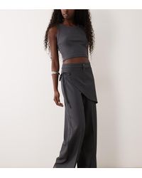 The Frolic - Wrap Front Tie Straight Leg Trouser - Lyst