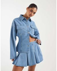 ASOS - Box Pleat Mini Skirt - Lyst