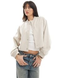 ASOS - Tailored Bomber Jacket With Clean Hem - Lyst