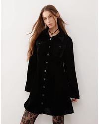 Reclaimed (vintage) - Mini Dress With Long Sleeves And Collar - Lyst