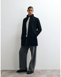 Jack & Jones - Wool Blend Coat With High Collar - Lyst