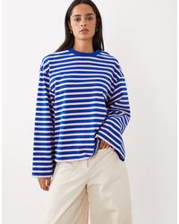 Gina Tricot - Pure Cotton Stripe Long Sleeve Tee With Wide Sleeve - Lyst
