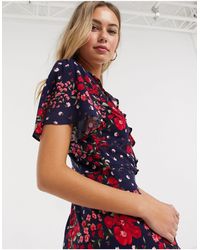 oasis velvet tea dress