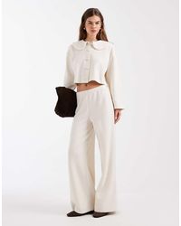 Miss Selfridge - Soft Rib Wide Leg Trouser Co-ord - Lyst