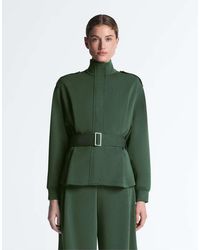 Oysho - Utility Belted Jacket With Cotton And Modal Twill - Lyst