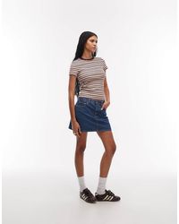 ASOS - High Waisted A Line Mini Skirt - Lyst