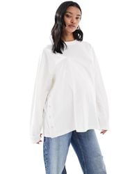 ASOS - Asos Design Maternity Nursing Long Sleeve T-shirt - Lyst