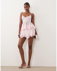 Missy Empire - Soft Chiffon Godet Hem Mini Skirt Co-Ord - Lyst