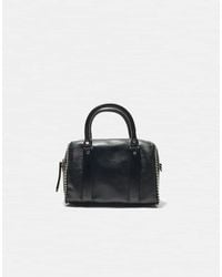 Stradivarius - Borsa Bowling Con Borchie Nera - Lyst