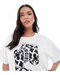 Pieces Plus - Camiseta Blanca Extragrande Con Gráfico "Cowgirl" De Pieces Curve - Lyst