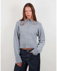 SIMMI - Soft Funnel Neck Zip Through - Lyst