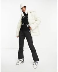 Threadbare - Ski Cinched Waist Hooded Puffer Coat With Faux Fur Trims - Lyst