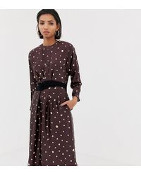 Mango Metallic Polka Dot Dress - Black