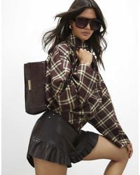 River Island - Bar Flap Over Clutch Bag - Lyst