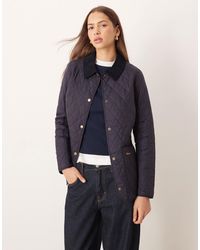 Barbour - Annandale Diamond Quilt Jacket With Cord Collar - Lyst