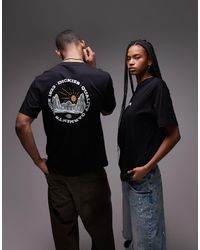 Dickies - Camiseta Negra Con Estampado Gráfico Trasero De Paisaje De - Lyst