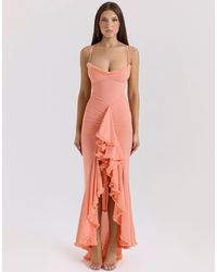 House Of Cb - Gabbi Ruffled Front Gown - Lyst