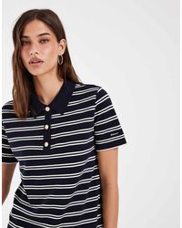 GANT - Long Sleeved Striped Polo - Lyst