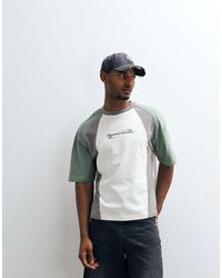 ASOS - Boxy Oversized Cut And Sew T-Shirt With Chest Graphic - Lyst