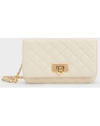 Charles & Keith - Cressida Quilted Push-Lock Clutch - Lyst